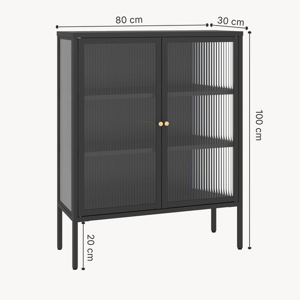 Vitrinen-Sideboard Vinterhavn [en.casa]