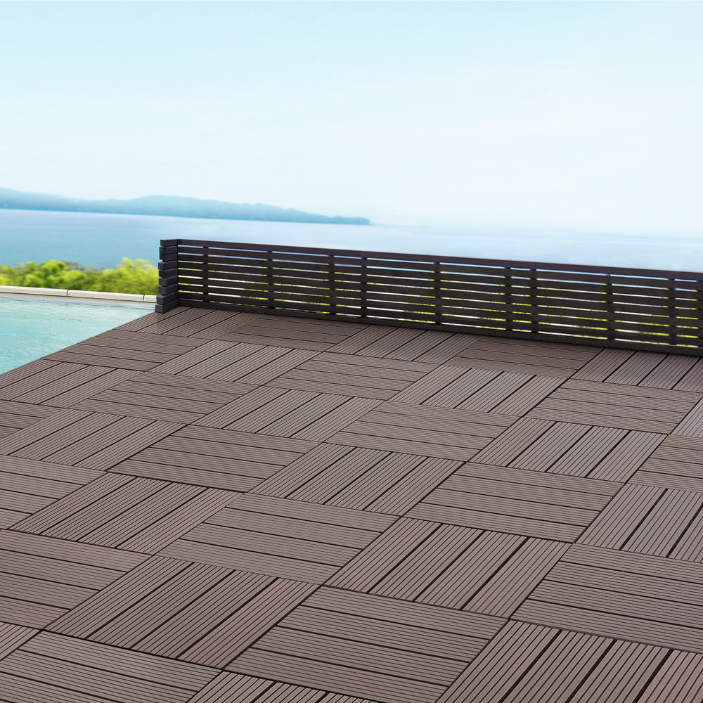 WPC Fliesen Schramberg 11er Set 1m² in versch. Farben [en.casa] - premiumXL