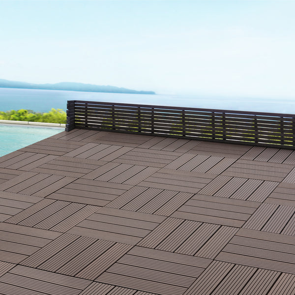 WPC Fliesen Schramberg 11er Set 1m² in versch. Farben [en.casa]