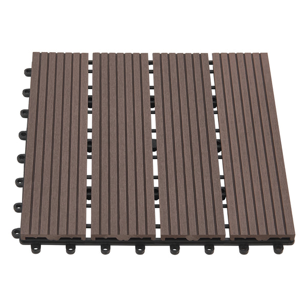 WPC Fliesen Schramberg 11er Set 1m² in versch. Farben [en.casa]