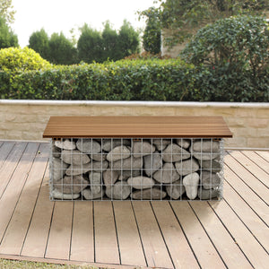 Gabionenbank Friesland WPC 100x45x30 cm in verschiedenen Farben pro.tec