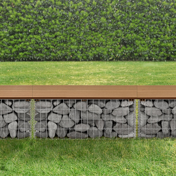 Gabionenbank Friesland WPC 100x45x30 cm in verschiedenen Farben pro.tec