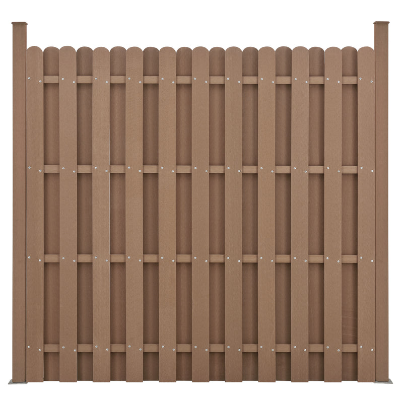 Maßskizze WPC Gartenzaun 185x193 cm [neu.holz]