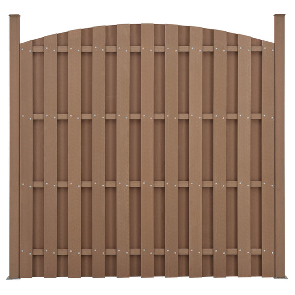 WPC Gartenzaun mit Rundbogen 185x193cm neu.holz