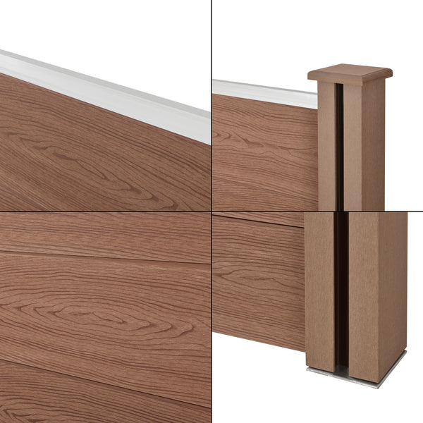 Gartenzaun Segovia WPC in versch. Ausführungen [neu.holz]