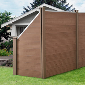 WPC Gartenzaun mit Schrägelement [neu.holz]