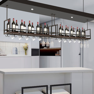 Weinregal mit Glashalterung Borejle [en.casa]