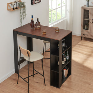 Bartisch Danderyd 120x60x106 cm mit 3 Ablagefächern [en.casa]