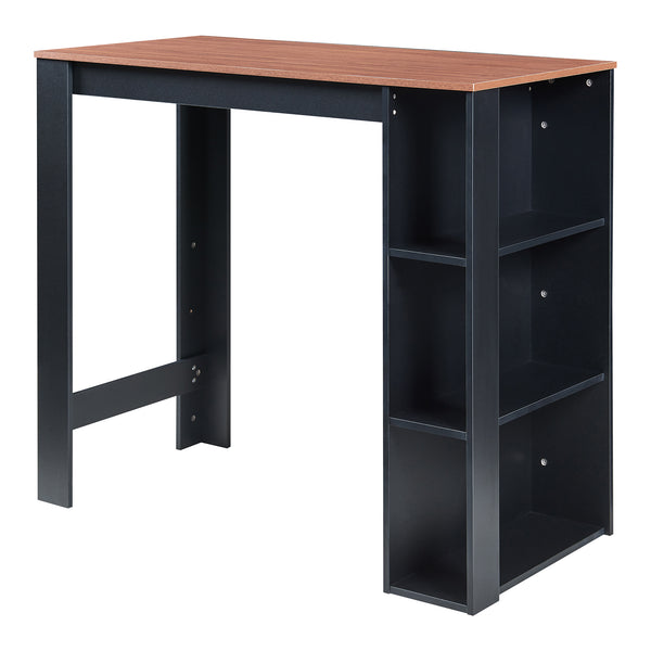 Bartisch Danderyd 120x60x106 cm mit 3 Ablagefächern [en.casa]
