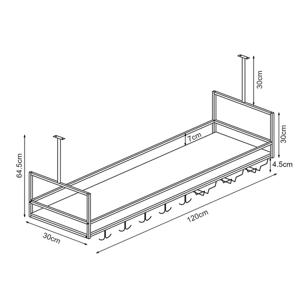 Weinregal mit Glashalterung Borejle [en.casa]