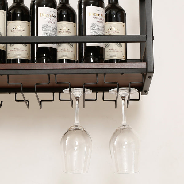 Weinregal mit Glashalterung Borejle [en.casa]