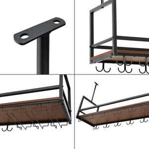 Weinregal mit Glashalterung Borejle [en.casa]