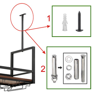 Weinregal mit Glashalterung Borejle [en.casa]