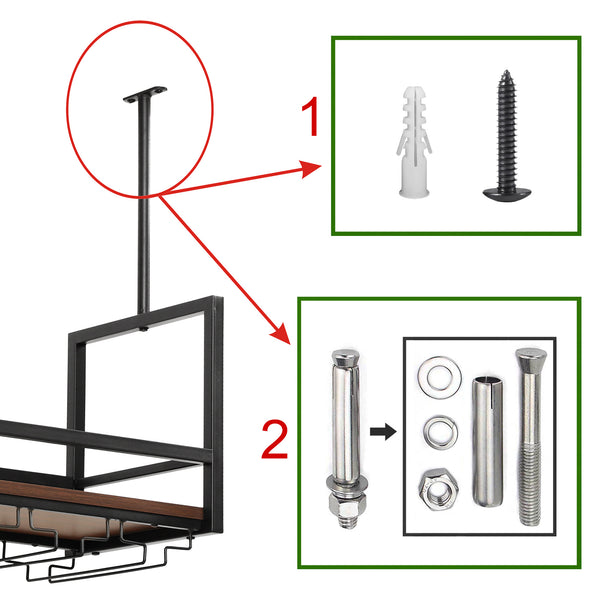 Weinregal mit Glashalterung Borejle [en.casa]