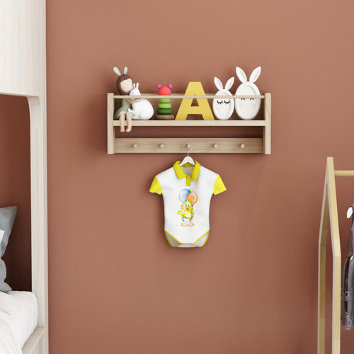 Kindergarderobe Sundeved natur aus Echtholz [en.casa]