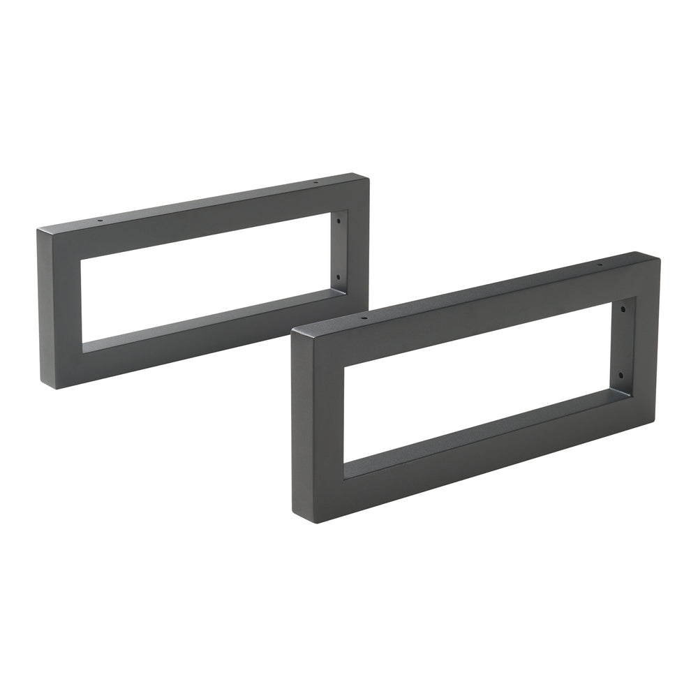 Wandkonsole 2er Set Hawangen Stahl Schwarz [en.casa]