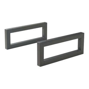 Wandkonsole 2er Set Hawangen Stahl Schwarz [en.casa]