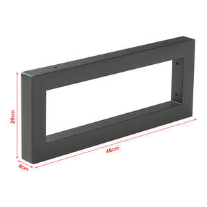 Wandkonsole 2er Set Hawangen Stahl Schwarz [en.casa]