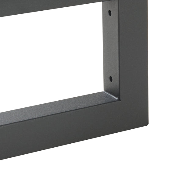 Wandkonsole 2er Set Hawangen Stahl Schwarz [en.casa]