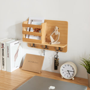 Wandregal Giske 33x8x22 cm Bambus [en.casa] - premiumXL