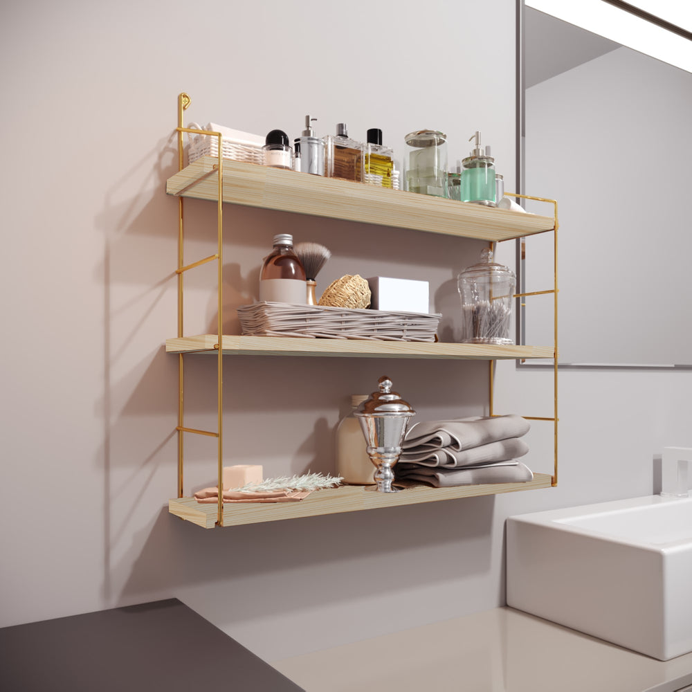 Wandregal Myrskylä 59x60x14 cm [en.casa]