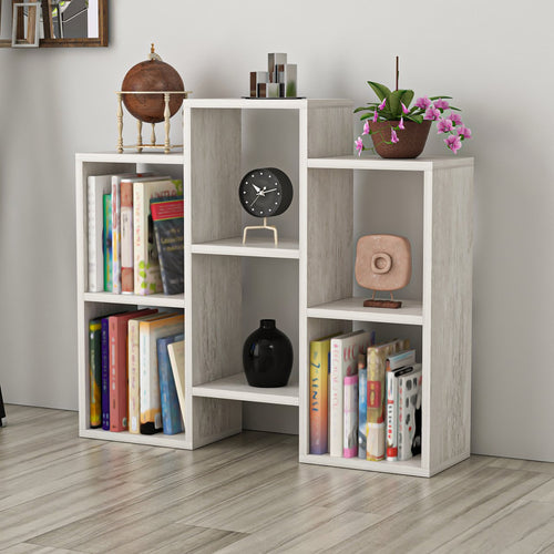 Multifunktionsregal Aabybro mit 6 Ablagefächern 76 x 85 x 22 cm in versch. Farben [en.casa]