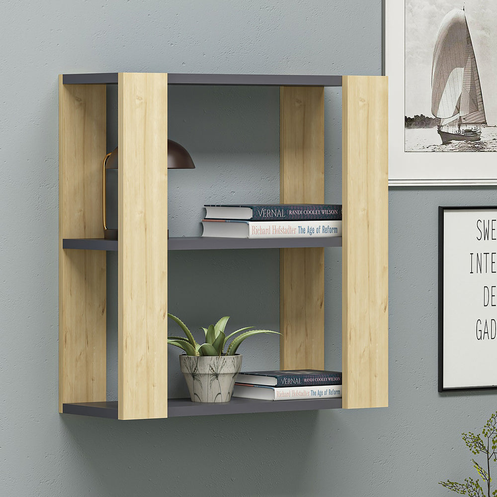 Wandregal Rakkestad 60x60x25.6 cm in versch. Farben [en.casa]