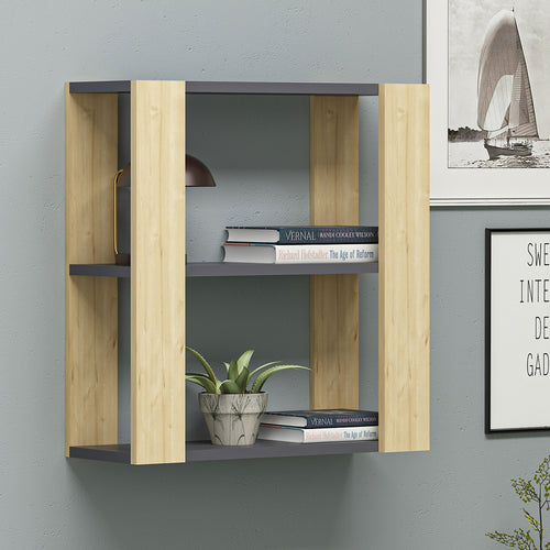 Wandregal Rakkestad 60x60x25.6 cm in versch. Farben [en.casa]