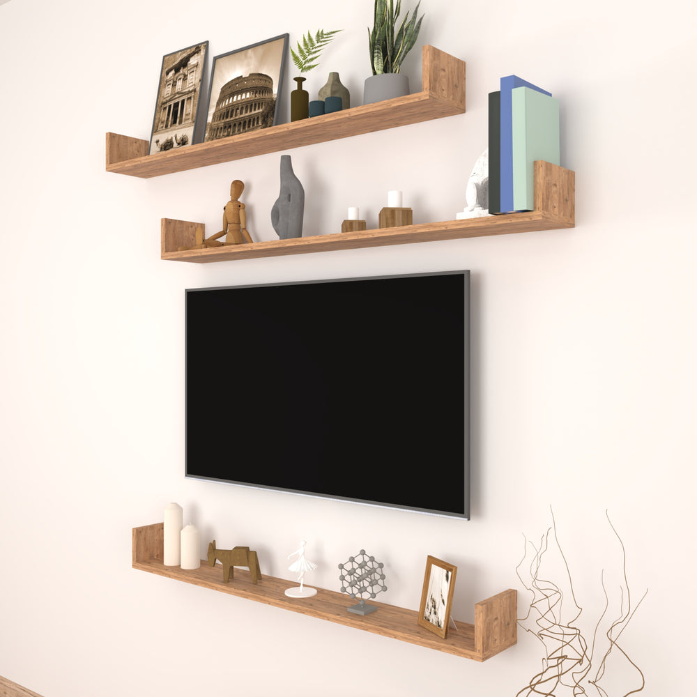 Wandregal Höganäs 3 - tlg. in versch. Größen und Farben [en.casa] - premiumXL