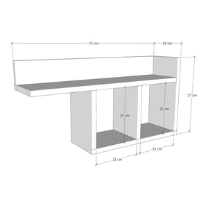 Wandregal Åsele 72x18x37cm in verschiedenen Farben [en.casa]