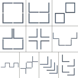 Wandregal Broby im 4er Set 30 x 30 x 16 cm in versch. Farben [en.casa]