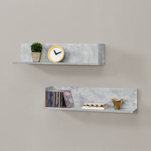 Wandregal Elverum 75 x 16,5 x 16,5 cm 2er Set versch. Farben en.casa