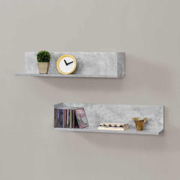 Wandregal Elverum 75 x 16,5 x 16,5 cm 2er Set versch. Farben en.casa