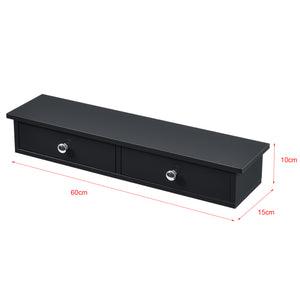 Wandregal Geeste 60x15x10 cm mit 2 Schubladen [en.casa]