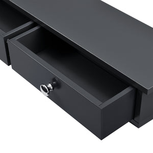 Wandregal Geeste 60x15x10 cm mit 2 Schubladen [en.casa]