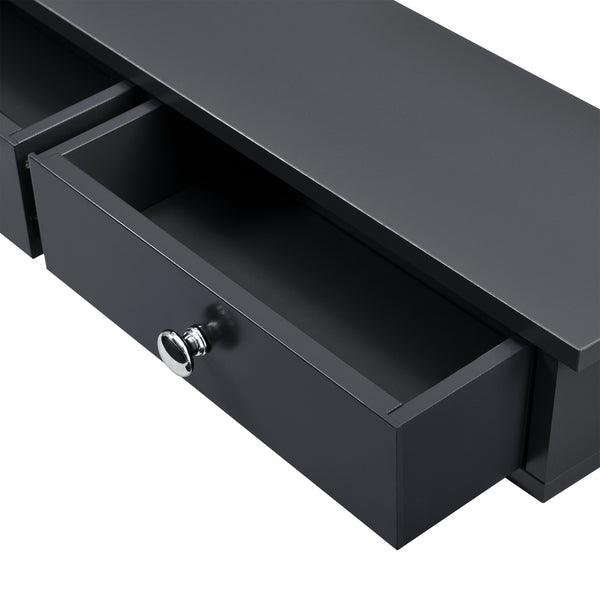 Wandregal Geeste 60x15x10 cm mit 2 Schubladen [en.casa]