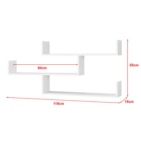 Wandregal Grimstad 119 x 18 x 55 cm versch. Farben en.casa