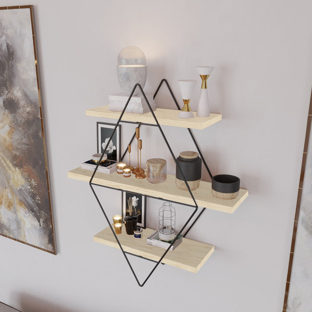 Wandregal Heinävesi 65x60x15 cm [en.casa]