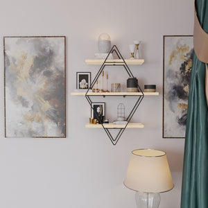 Wandregal Heinävesi 65x60x15 cm [en.casa]