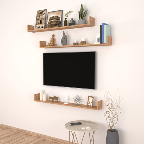 Wandregal Höganäs 3-tlg. in versch. Größen und Farben [en.casa]