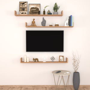 Wandregal Höganäs 3-tlg. in versch. Größen und Farben [en.casa]