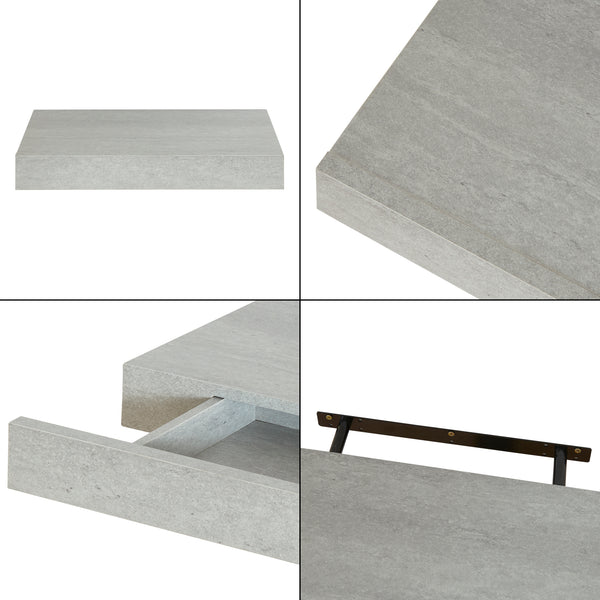 Wandregal Hyvinkää mit Schublade [en.casa]