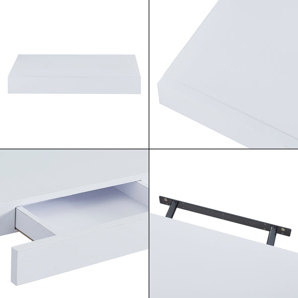 Wandregal Hyvinkää mit Schublade [en.casa]