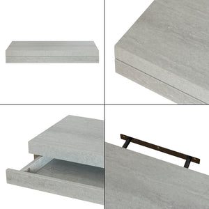 Wandregal Karkkila mit Schublade [en.casa]