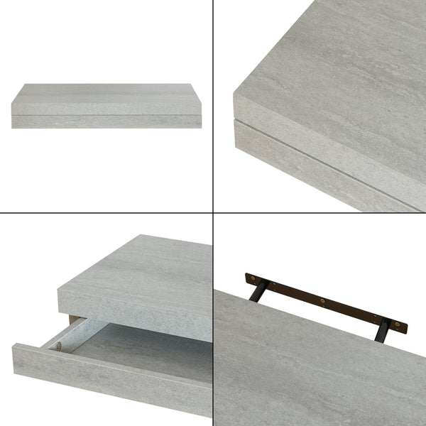 Wandregal Karkkila mit Schublade [en.casa]