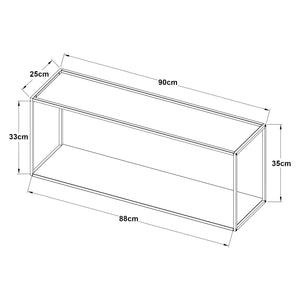 Wandregal Notodden Schwarz Stahl [en.casa]