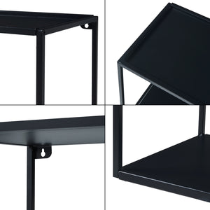 Wandregal Notodden Schwarz Stahl [en.casa]