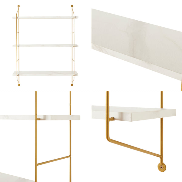 Wandregal Ösel in versch. Farben [en.casa]