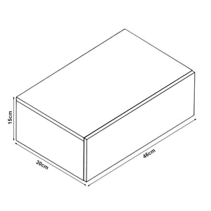 Wandregal Oslo mit Schublade 46x30x15cm versch. Farben [en.casa]