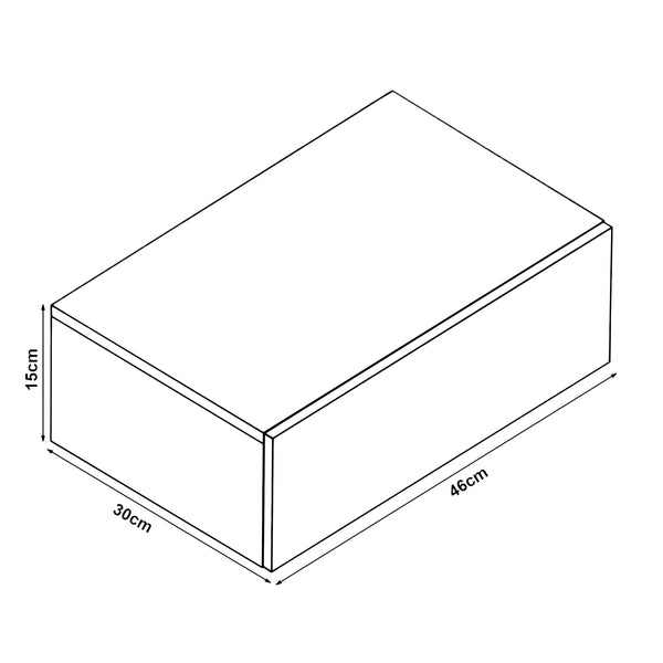 Wandregal Oslo mit Schublade 46x30x15cm versch. Farben [en.casa]